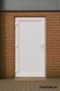 PORTE EXTERNE TECHNIQUE PVC 110X205 cm BLANCHE GAUCHE