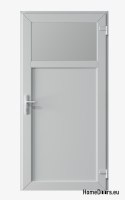PORTE EXTERNE TECHNIQUE PVC 110X205 cm BLANCHE À DROITE