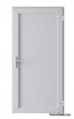 PORTE EXTERNE TECHNIQUE PVC 110X205 cm BLANCHE À DROITE