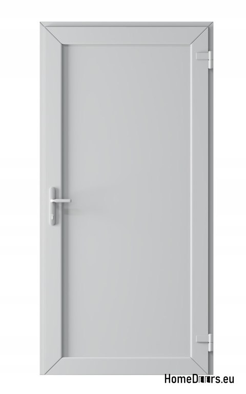 PORTE EXTERNE TECHNIQUE PVC 110X205 cm BLANCHE À DROITE