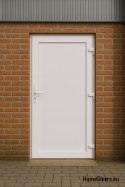 PORTE EXTERNE TECHNIQUE PVC 110X205 cm BLANCHE À DROITE