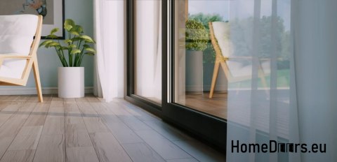 Fenêtre coulissante du balcon HSL Fenêtre 200 x 210 cm Blanc gauche chaud