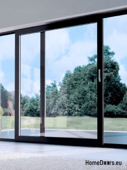 Porte fenêtre coulissante du balcon HSL 200x210cm gauche Anthracite chaud