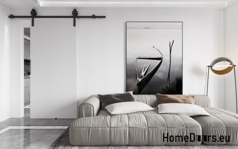 Porte coulissante 70 murale ALFA LOFT A 04 White 74 + système coulissant