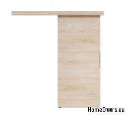 Porte coulissante 80 ALFA en hêtre norvégien 85 fixée au mur + système coulissant