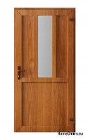 PORTE EXTÉRIEURE TECHNIQUE HOSPITAL PVC 100X205 cm BOIS D'OR DROITE