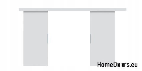 Drzwi przesuwne 110 naścienne ALFA LOFT 02 Białe 55 + system przesuwny