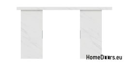Drzwi przesuwne 110 naścienne ALFA LOFT 02 Marmur Biały 55+system przesuwny