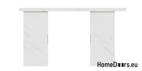 Drzwi przesuwne 110 naścienne ALFA LOFT 02 Marmur Biały 55+system przesuwny