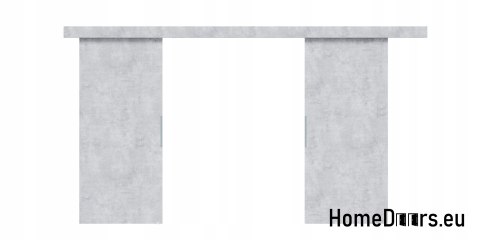 Drzwi przesuwne 120 naścienne ALFA LOFT 02 Beton 60 + system przesuwny