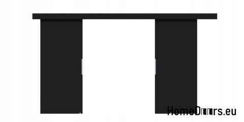 Drzwi przesuwne 130 naścienne ALFA LOFT 02 Czarne 65 + system przesuwny