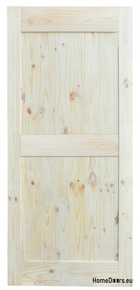 Porte coulissante pin bois Bois Loft A 95x212 cm