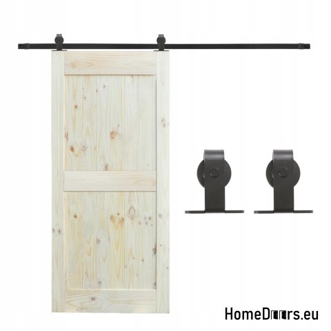 Porte coulissante pin bois Bois Loft A 95x212 cm