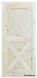 Porte coulissante pin bois Loft G 95x212 cm