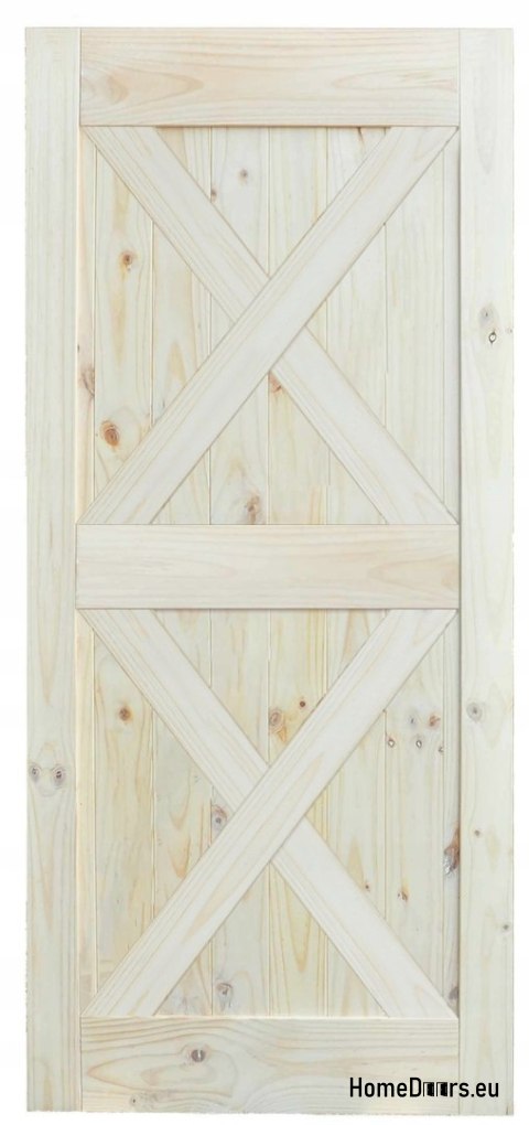Porte coulissante pin bois Loft G 95x212 cm