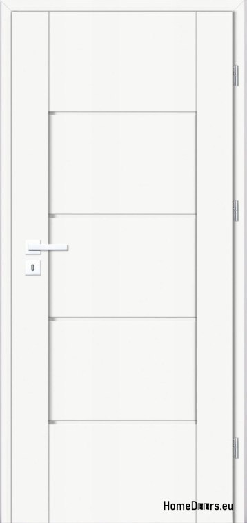 Salle de porte intérieure pleine de blanc Lento 80 Droite, DE LA MAIN