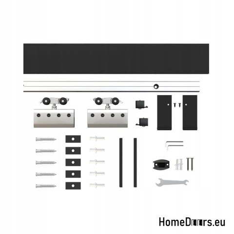 Porte coulissante intérieure verre noir 90 set 1S BLACK SECTION 95