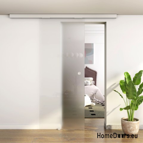 Porte intérieure coulissante en verre avec guide 90 set 1S-95