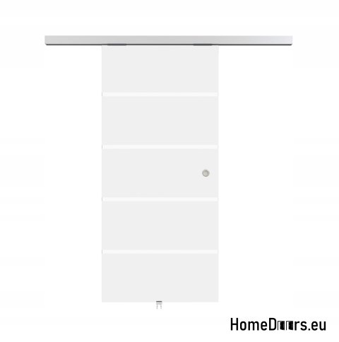 Porte intérieure en verre coulissant avec guide 90 set PASKI-95
