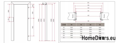 BLANC 80-100 mm 60 / 70 / 80/90