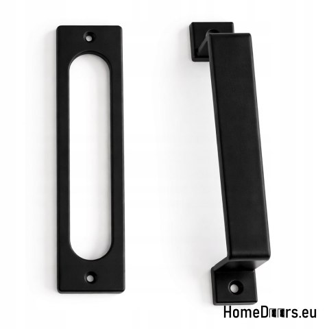 poignée pour portes coulissantes Loft AG , rectangle noir en acier de porte