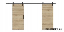 Drzwi przesuwne 110 naścienne ALFA LOFT 01 Dąb Tajga 55 + system przesuwny