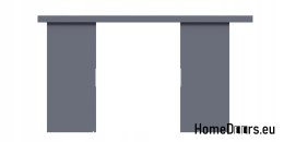 Drzwi przesuwne 120 naścienne ALFA LOFT 02 Antracyt 60 + system przesuwny
