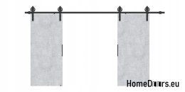 Drzwi przesuwne 120 naścienne ALFA LOFT 04 Beton 60 + system przesuwny