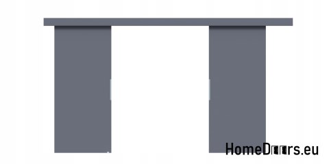 Drzwi przesuwne 130 naścienne ALFA LOFT 02 Antracyt 65 + system przesuwny