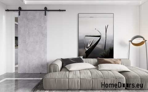 Drzwi przesuwne 130 naścienne ALFA LOFT 04 Beton 65 + system przesuwny