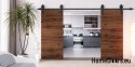 Drzwi przesuwne 140 naścienne ALFA LOFT 04 Orzech 70 + system przesuwny
