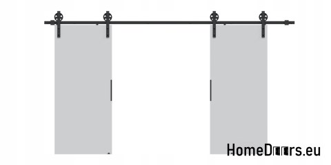Drzwi przesuwne 148 naścienne ALFA LOFT 04 Szare 74 + system przesuwny