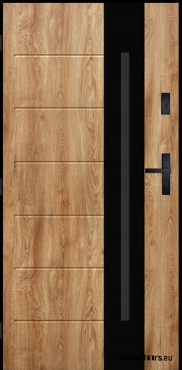 Drzwi Zewnętrzne PANTOR ALPINE-PASIVE 03 Lewe 90 Dąb Turner Grube 72mm