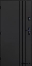 Drzwi Zewnętrzne PANTOR HURON Lewe 100 Antracyt Grube 72mm Ciepłe