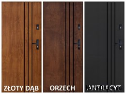 Drzwi Zewnętrzne PANTOR HURON Lewe 100 Orzech Grube Grube 72mm Ciepłe