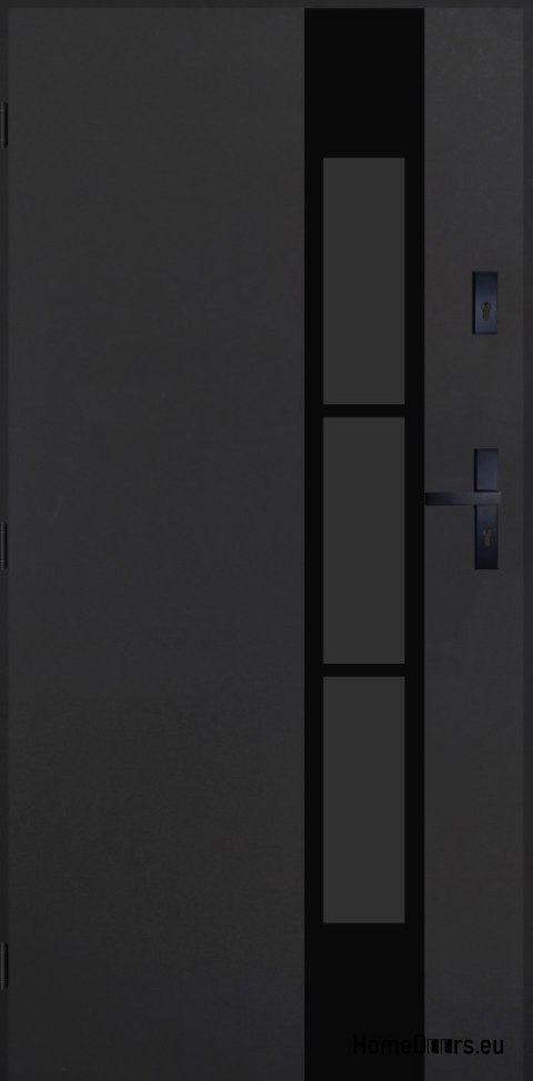 Drzwi Zewnętrzne PANTOR MARS 11 Lewe 90 Antracyt Grube 72mm Ciepłe