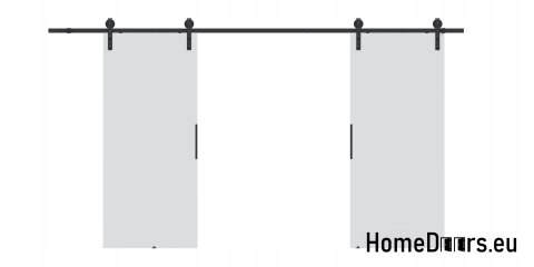 Drzwi przesuwne 120 naścienne ALFA LOFT 01 Białe 60 + system przesuwny