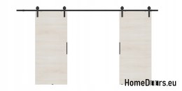 Drzwi przesuwne 120 naścienne ALFA LOFT 01 Buk Norweski 60+system przesuwny