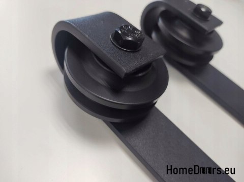 Drzwi przesuwne 140 naścienne ALFA LOFT 01 Antracyt 70 + system przesuwny