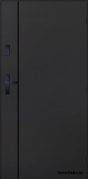 Drzwi Zewnętrzne PANTOR WILANÓW RC2 Prawe 90 Antracyt Grube 72mm Ciepłe
