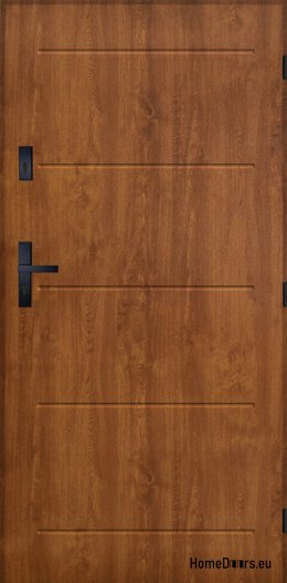 Drzwi Zewnętrzne PANTOR ALPINE-PASIVE 05 Prawe 90 Złoty Dąb Grube72mm