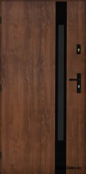 Drzwi Zewnętrzne PANTOR MARS 09 Lewe 100 Orzech Grube 72mm Ciepłe