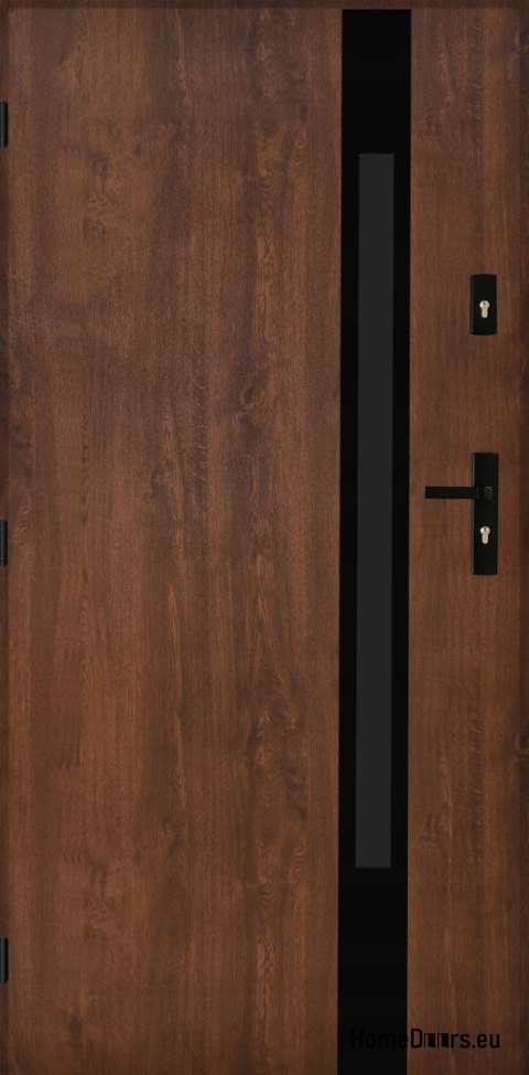 Drzwi Zewnętrzne PANTOR MARS 09 Lewe 100 Orzech Grube 72mm Ciepłe