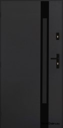 Drzwi Zewnętrzne PANTOR MARS 09 Lewe 80 Antracyt Grube 72mm Ciepłe