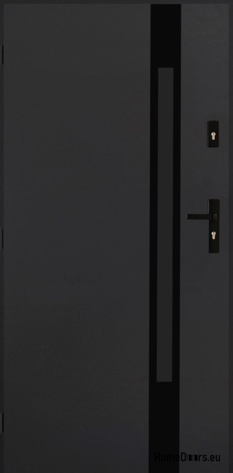 Drzwi Zewnętrzne PANTOR MARS 09 Lewe 90 Antracyt Grube 72mm Ciepłe