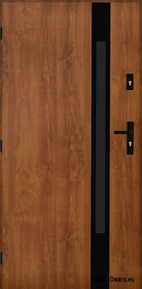 Drzwi Zewnętrzne PANTOR MARS 09 Lewe 90 Złoty Dąb Grube 72mm Ciepłe