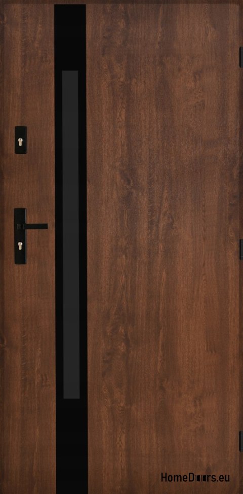 Drzwi Zewnętrzne PANTOR MARS 09 Prawe 80 Orzech Grube 72mm Ciepłe