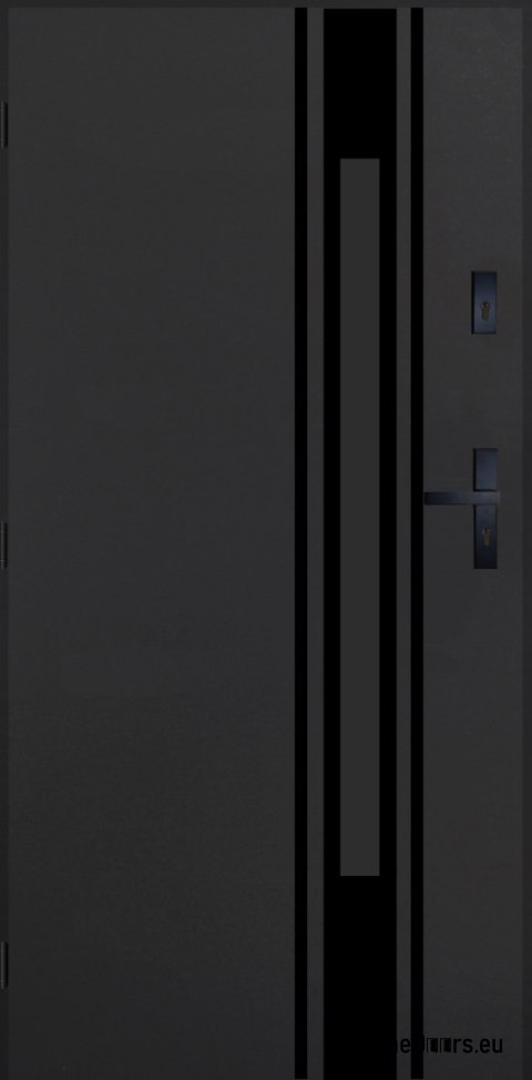 Drzwi Zewnętrzne PANTOR MARS 10 Lewe 90 Antracyt Grube 72mm Ciepłe