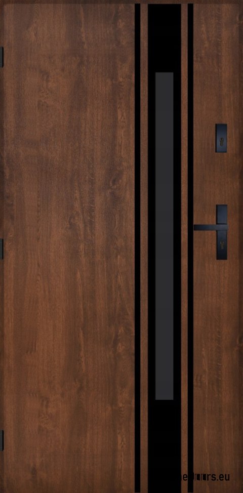 Drzwi Zewnętrzne PANTOR MARS 10 Lewe 90 Orzech Grube 72mm Ciepłe
