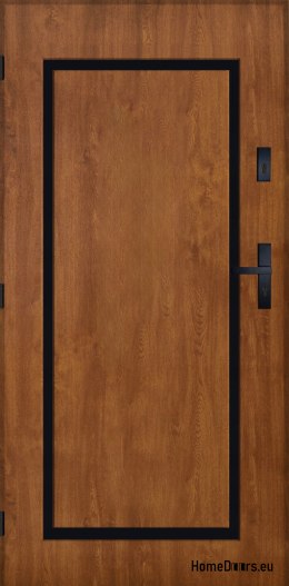 Drzwi Zewnętrzne PANTOR SYRIUS Lewe 80 Złoty Dąb Grube 72mm Ciepłe